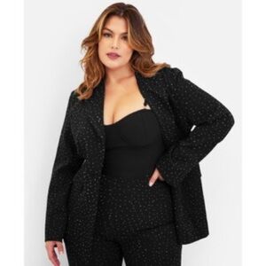 Rebdolls Rebdolls Women's Sanaa Studded Bell Bottom & Oversized Blazer 1X(14-16)